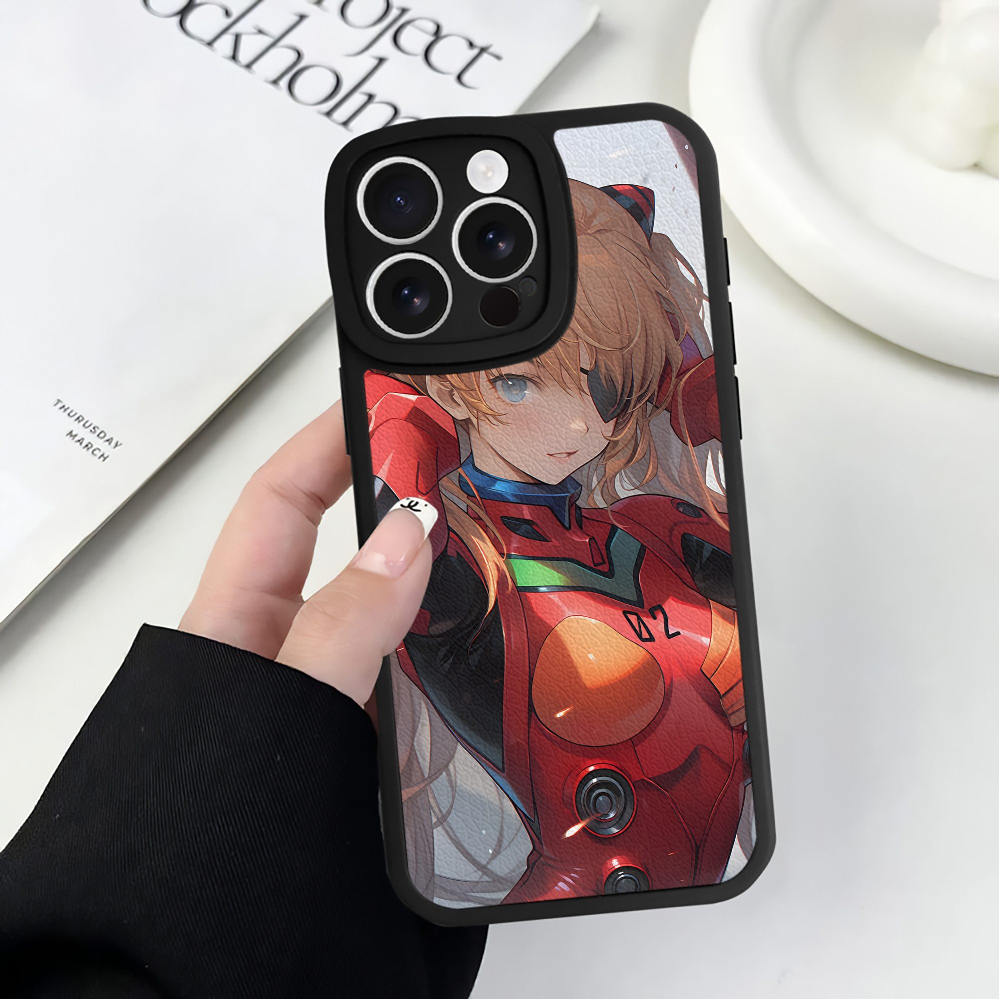 （画像用） EVA 新世紀エヴァンゲリオン 【iPhone 16シリーズ対応】シリコンスマホケース（レザー調） 材質：シリコン